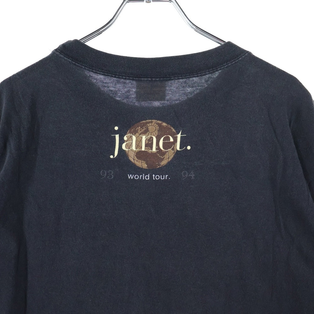 VINTAGE(ヴィンテージ) 90S JANET JACKSON WORLD TOUR TEE ヴィンテージ ジャネットジャクソン ワールドツアー 両面プリント クルーネック 半袖Tシャツ カットソー ブラック