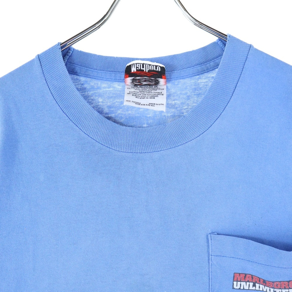 VINTAGE(ヴィンテージ) 90s MARLBORO UNLIMITED COYOTE POCKET TEE マルボロ Tシャツ 半袖カットソー ブルー