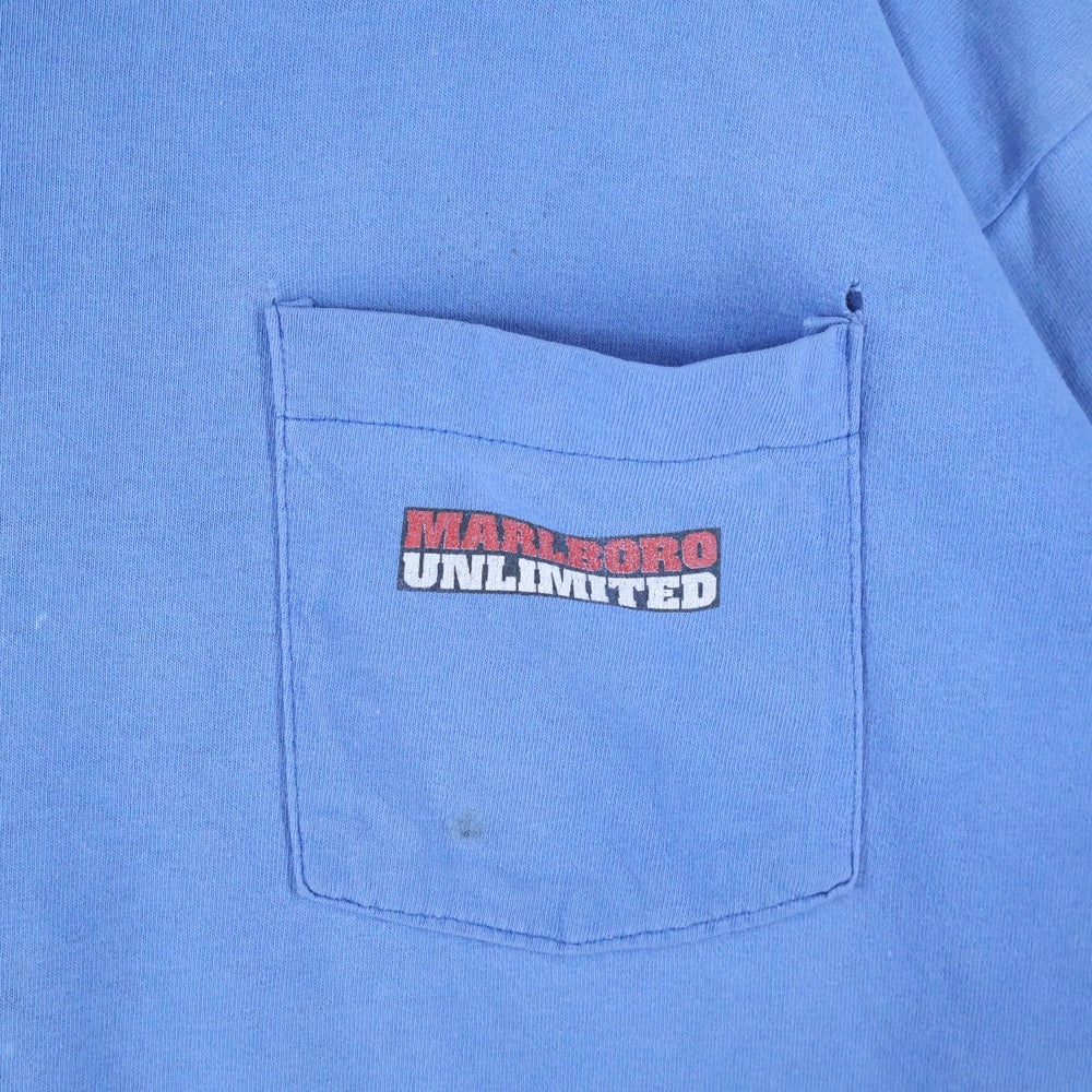 VINTAGE(ヴィンテージ) 90s MARLBORO UNLIMITED COYOTE POCKET TEE マルボロ Tシャツ 半袖カットソー ブルー