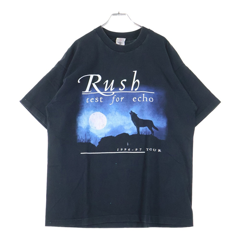 VINTAGE(ヴィンテージ) 90s RUSH TEST FOR ECHO 96-97 ラッシュ ツアー 半袖Tシャツ カットソー ブラック