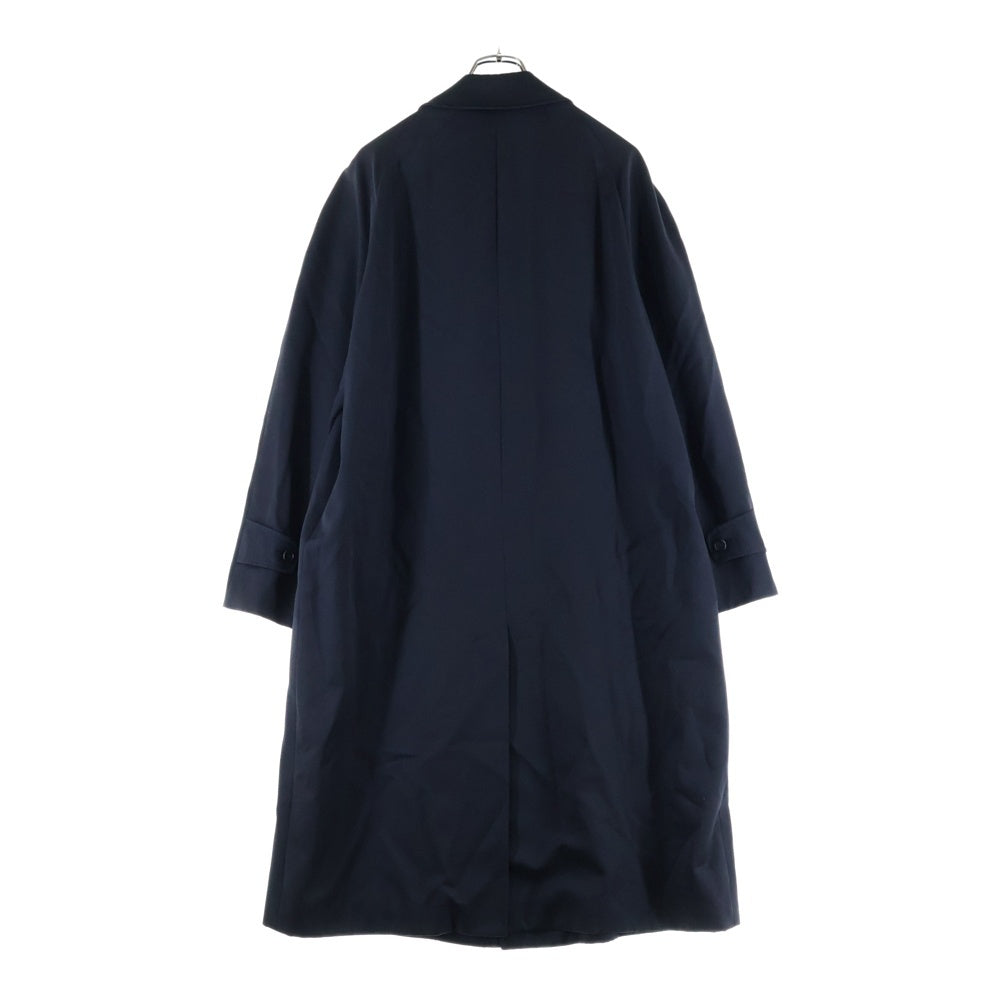 Aquascutum(アクアスキュータム) 90-00s VISCOSE RAYON COAT レーヨン ステンカラー ロング コート ネイビー