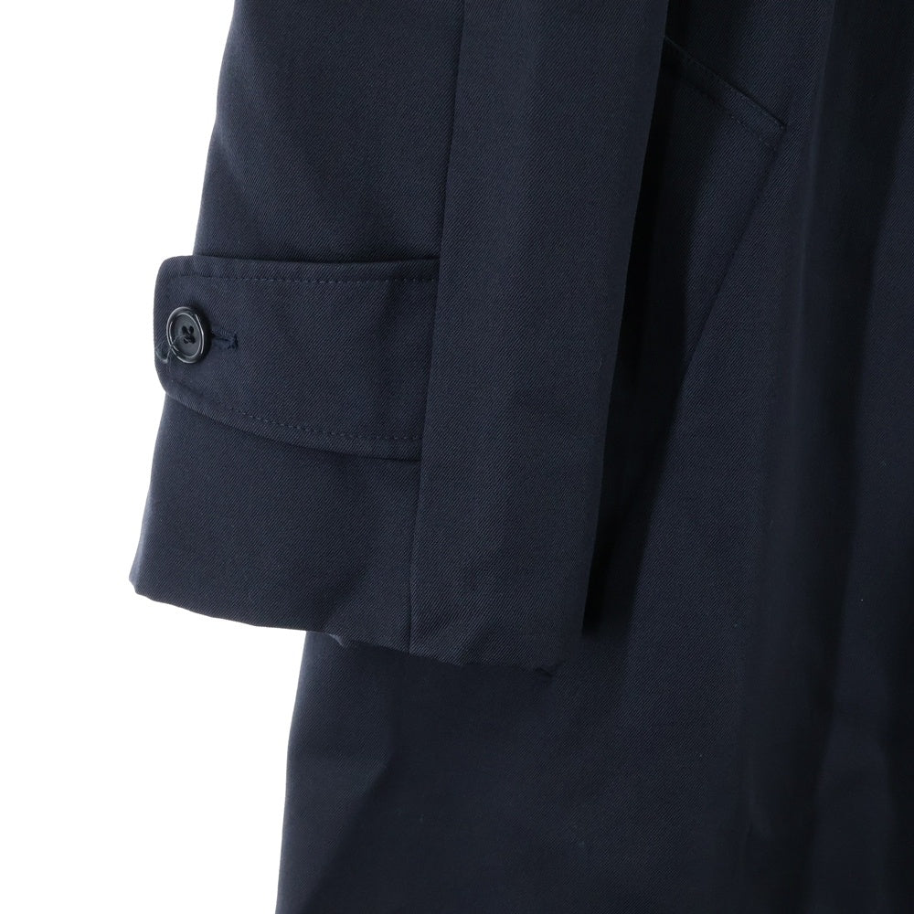 Aquascutum(アクアスキュータム) 90-00s VISCOSE RAYON COAT レーヨン ステンカラー ロング コート ネイビー