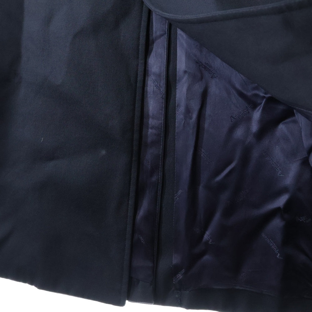 Aquascutum(アクアスキュータム) 90-00s VISCOSE RAYON COAT レーヨン ステンカラー ロング コート ネイビー