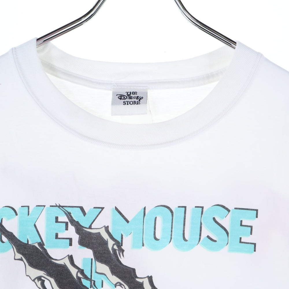 VINTAGE(ヴィンテージ) 90s Mickey Mouse Runaway Brain ランナウェイブレイン 両面プリント 半袖Tシャツ カットソー ホワイト