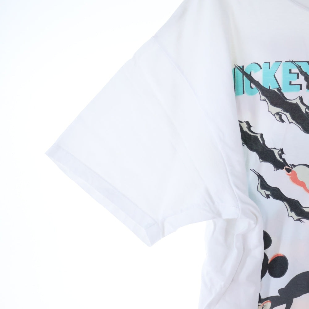 VINTAGE(ヴィンテージ) 90s Mickey Mouse Runaway Brain ランナウェイブレイン 両面プリント 半袖Tシャツ カットソー ホワイト