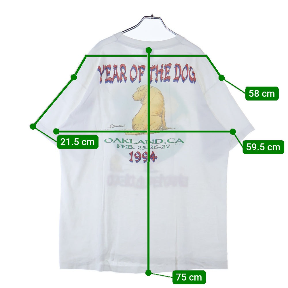 VINTAGE(ヴィンテージ) 90s GRATEFUL DEAD 1994 YEAR OF THE DOG TEE グレイトフルデッド 両面プリント半袖Tシャツ カットソー ホワイト