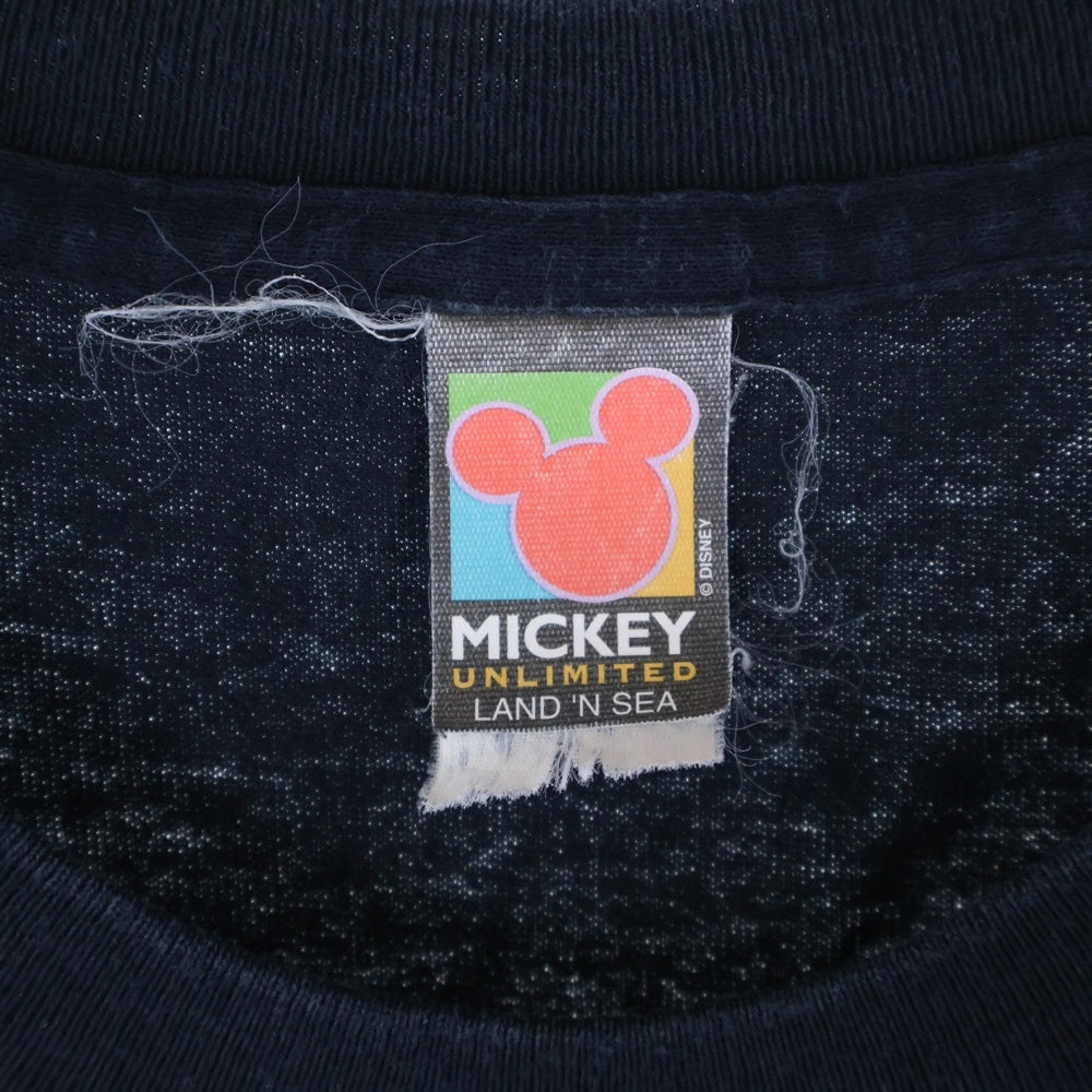 VINTAGE(ヴィンテージ) 90s USA製 MICKEY TEE ミッキーフロントプリント半袖Tシャツ カットソー ブラック
