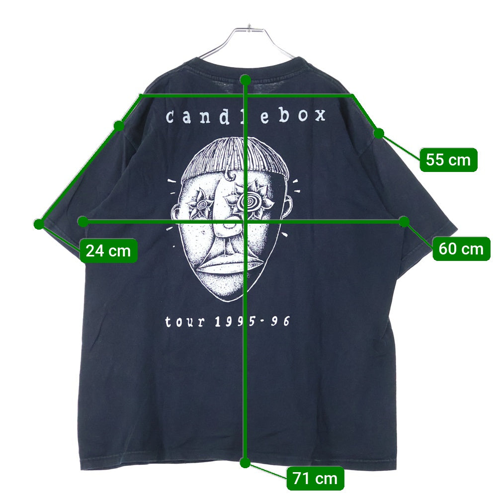 VINTAGE(ヴィンテージ) 90s CANDLEBOX TEE フロントプリント半袖Tシャツ カットソー ブラック