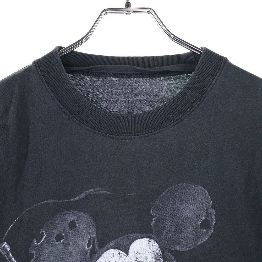 VINTAGE(ヴィンテージ) 90s DISNEY MICKEY TEE ディズニー ミッキー パロディー フロントプリント半袖Tシャツ カットソー ブラック