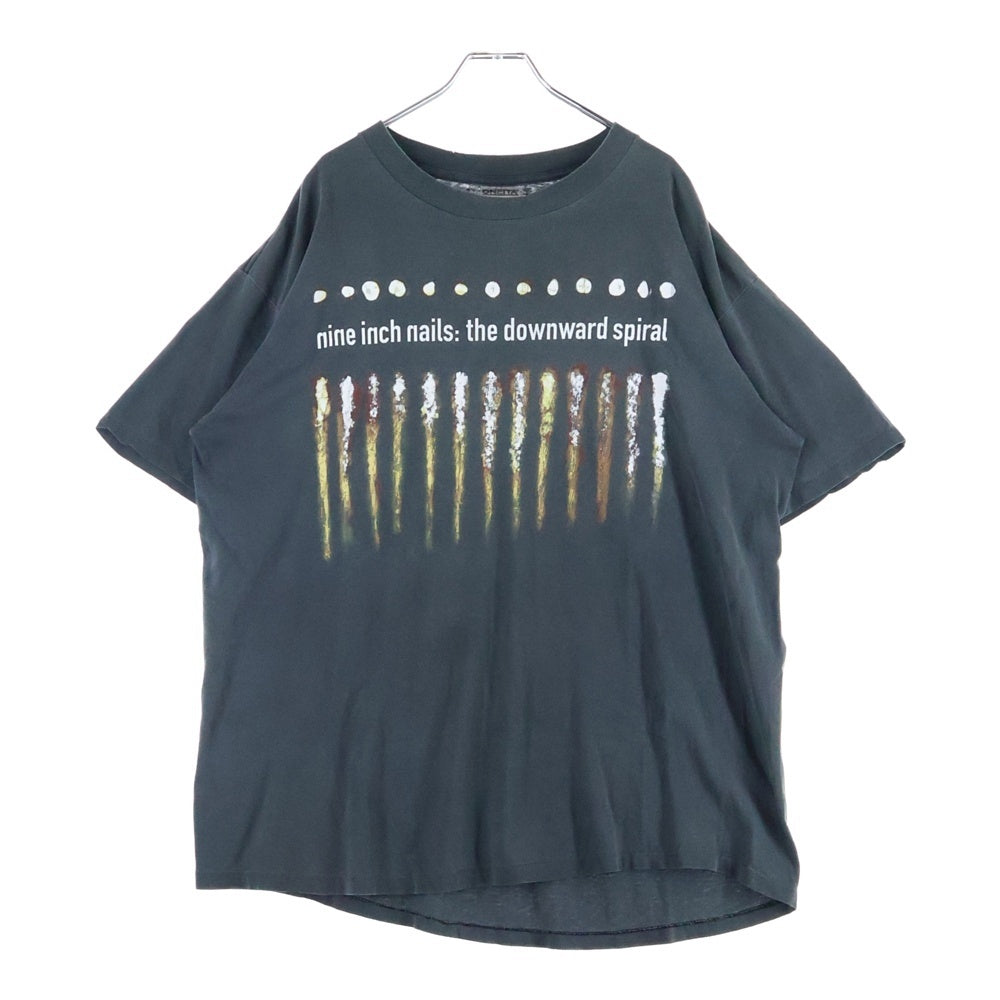 VINTAGE(ヴィンテージ) 90s NINE INCH NAILS THE DOWNWARD SPIRAL ナインインチネイルズ ダウンワードスパイラル 半袖Tシャツ バンT ブラック