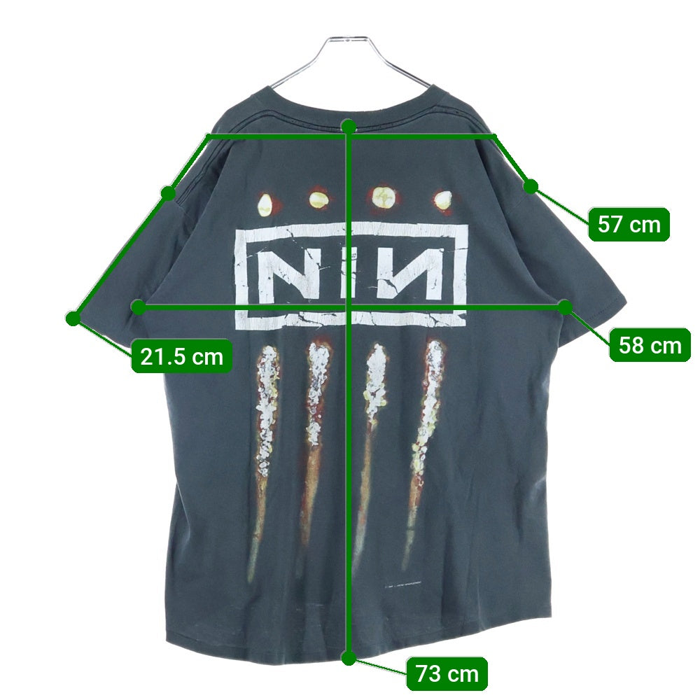 VINTAGE(ヴィンテージ) 90s NINE INCH NAILS THE DOWNWARD SPIRAL ナインインチネイルズ ダウンワードスパイラル 半袖Tシャツ バンT ブラック