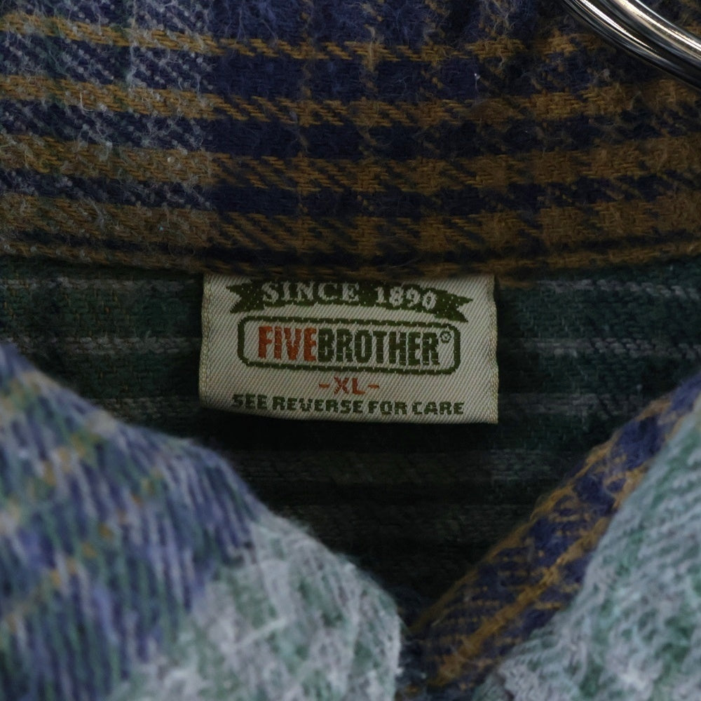 VINTAGE(ヴィンテージ) 80ー90s FIVE BROTHERS ファイブブラザーズ 長袖 シャツ マルチカラー
