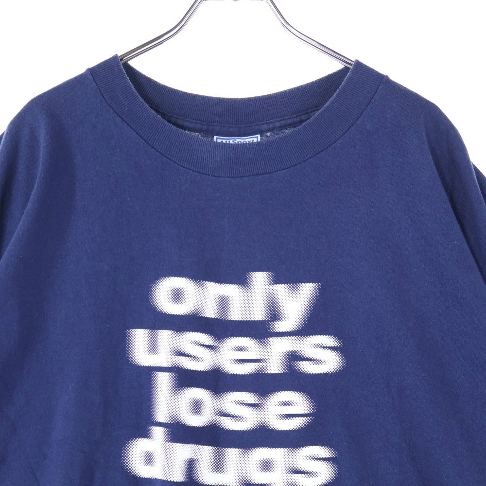 VINTAGE(ヴィンテージ) 90s Only Users Lose drugs フロントプリント Tシャツ 半袖カットソー ネイビー