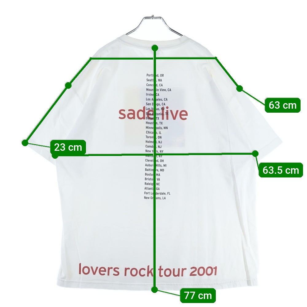 VINTAGE(ヴィンテージ) 00s SADE LOVER ROCK TOUR 2001 シャーデー ラバーロックツアー 両面プリント Tシャツ 半袖カットソー ホワイト