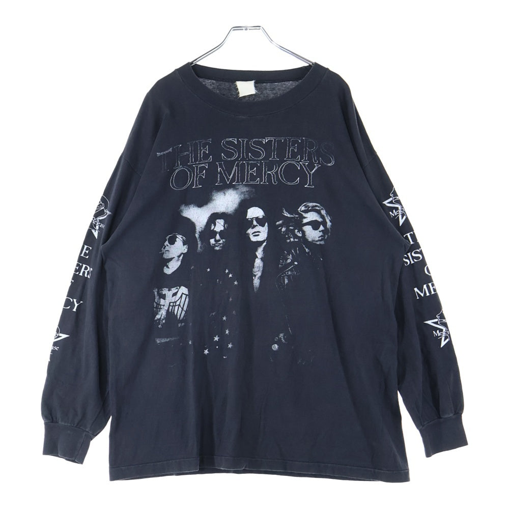 VINTAGE(ヴィンテージ) 90s THE SISTER OF MERCY L/S シスターオブマシーン フロント アーム プリント Tシャツ 長袖カットソー ブラック