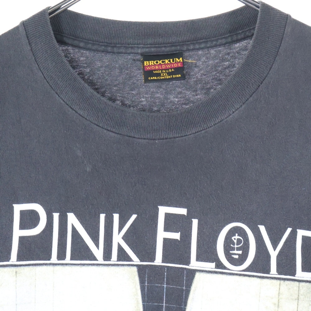 VINTAGE(ヴィンテージ) 90s PINK FLOYD NORTH DIVISION BELL ピンクフロイド 両面プリント 半袖Tシャツ ブラック