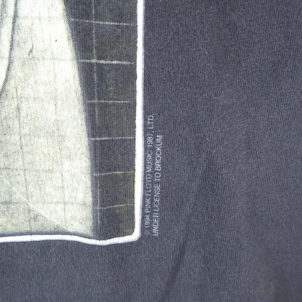 VINTAGE(ヴィンテージ) 90s PINK FLOYD NORTH DIVISION BELL ピンクフロイド 両面プリント 半袖Tシャツ ブラック