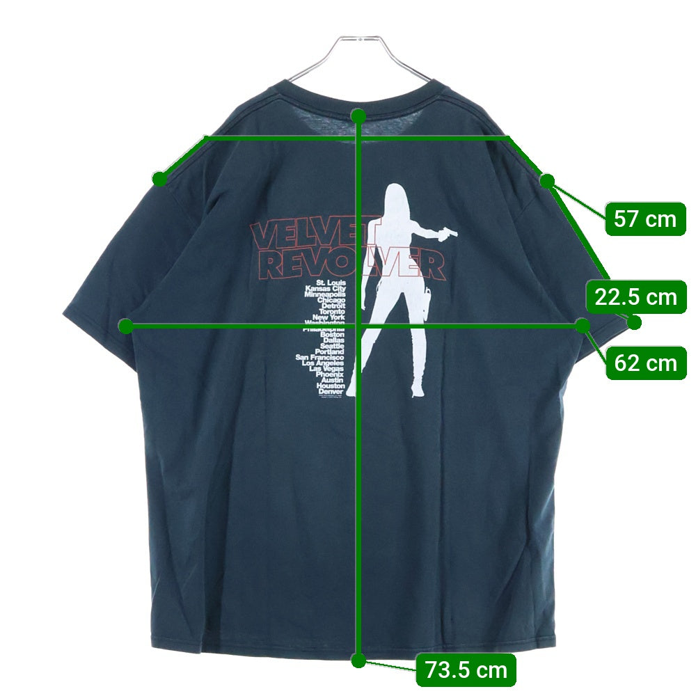 VINTAGE(ヴィンテージ) 00s VELVET REVOLVER CONTRABAND TEE 両面プリント Tシャツ 半袖カットソー ブラック