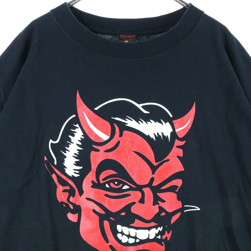 VINTAGE(ヴィンテージ) 90s RED DEVIL FASHION VICTIM レッドデビル ファッションヴィクティム Tシャツ 半袖カットソー ブラック