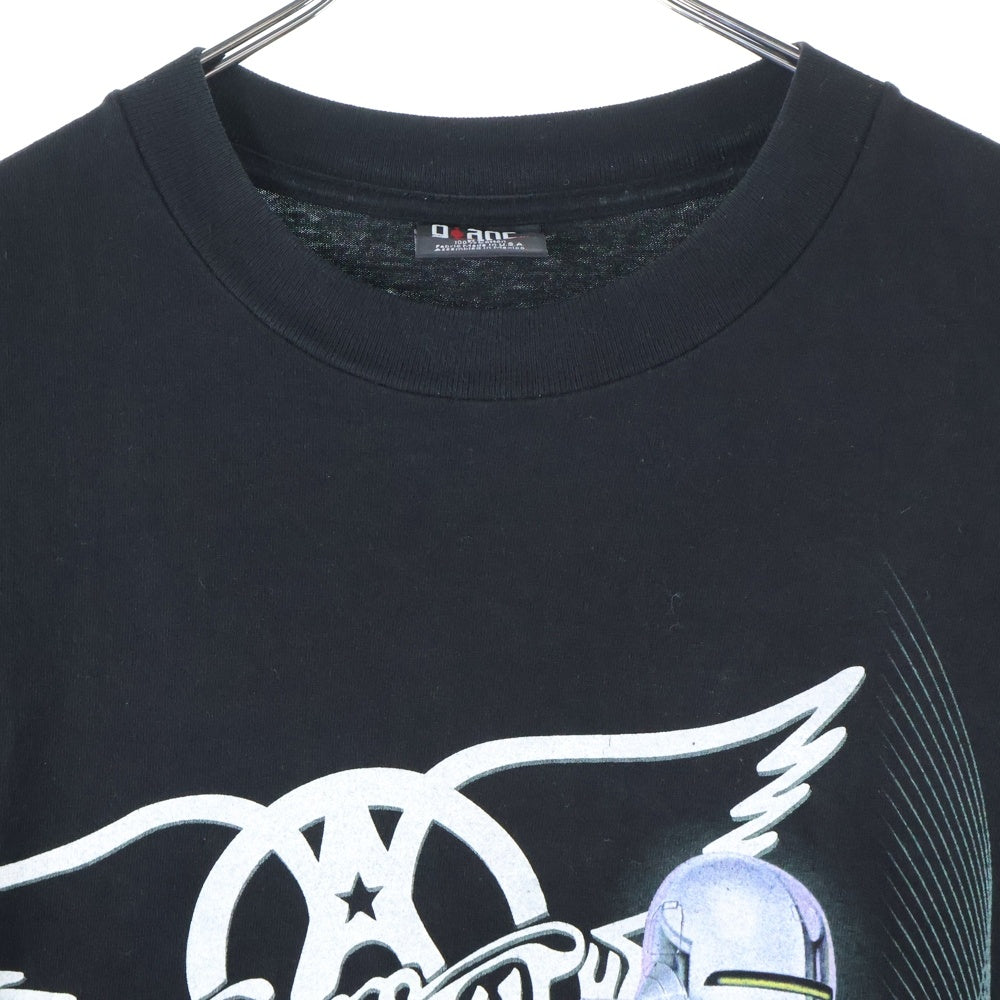 VINTAGE(ヴィンテージ) 90s AEROSMITH SORAYAMA JUST PUSH PLAY エアロスミス 空山 Tシャツ 半袖カットソー ブラック