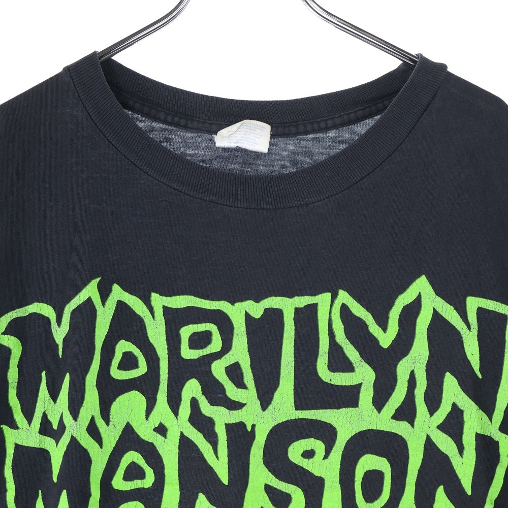 VINTAGE(ヴィンテージ) 90s MARILYN MANSON GET YOUR GUNN THIS IS YOUR WORLD マリリンマンソン ゲットユアーガンズ ディスイズユアー ワールド Tシャツ 半袖カットソー ブラック