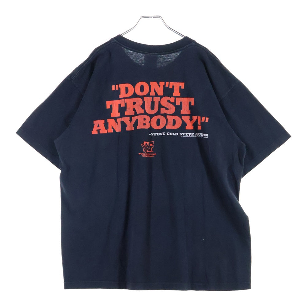 VINTAGE(ヴィンテージ) 90s STONE COLD STEVE AUSTIN 両面プリント Tシャツ 半袖カットソーブラック