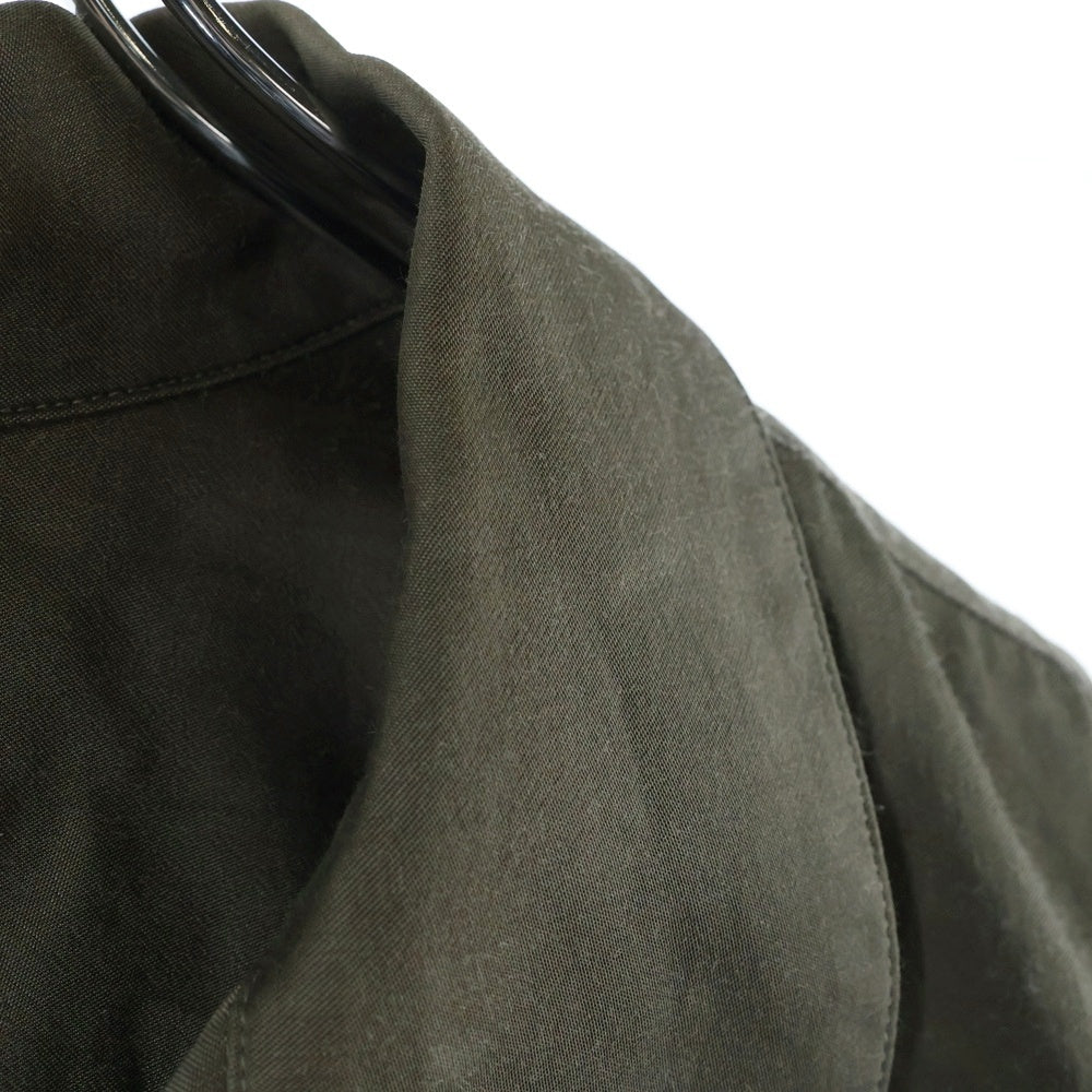 DESCENDANT(ディセンダント) 19SS ×RON HARMAN レーヨン オープンカラー 半袖 シャツ オリーブ