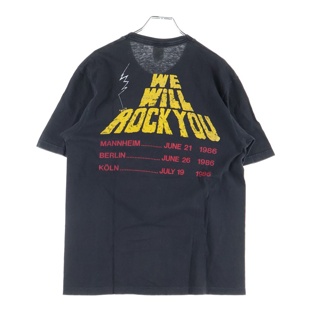 VINTAGE(ヴィンテージ) 80s QUEEN MARILLION GARY MOORE LEVEL 42 クイーン Tシャツ 半袖カットソーブラック