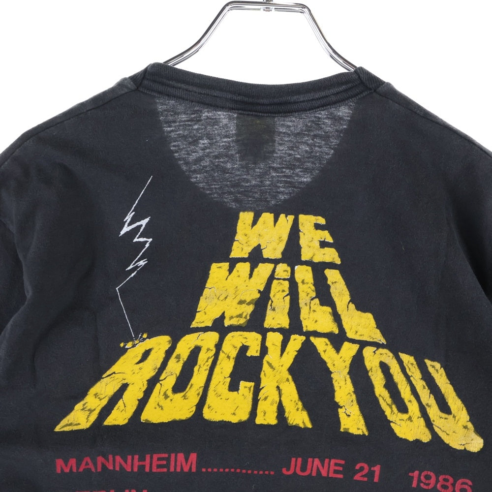 VINTAGE(ヴィンテージ) 80s QUEEN MARILLION GARY MOORE LEVEL 42 クイーン Tシャツ 半袖カットソーブラック