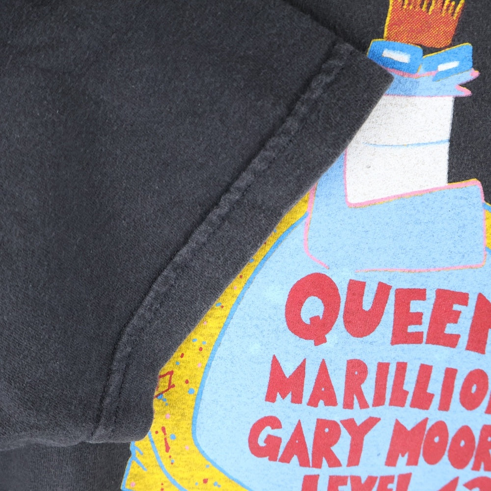 VINTAGE(ヴィンテージ) 80s QUEEN MARILLION GARY MOORE LEVEL 42 クイーン Tシャツ 半袖カットソーブラック