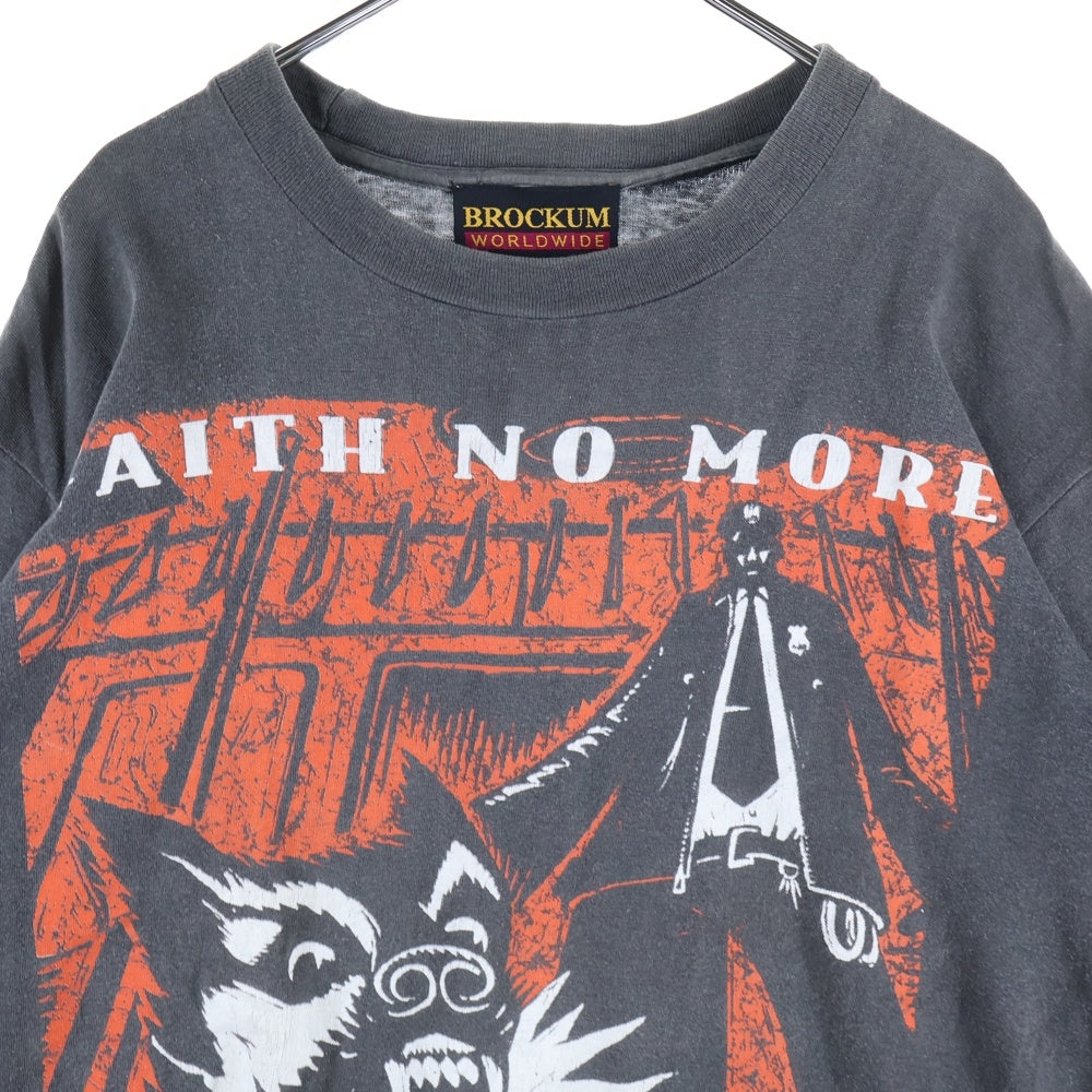 VINTAGE(ヴィンテージ) 90s FAITH NO MORE フェイスノーモア 両面プリント Tシャツ 半袖カットソーブラック