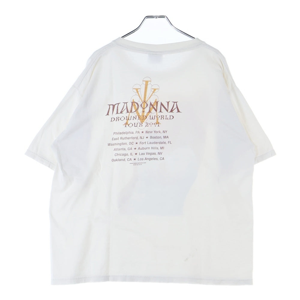 VINTAGE(ヴィンテージ) 00s MADONNA DROWNED WORLD TOUR マドンナ Tシャツ 半袖カットソー ホワイト