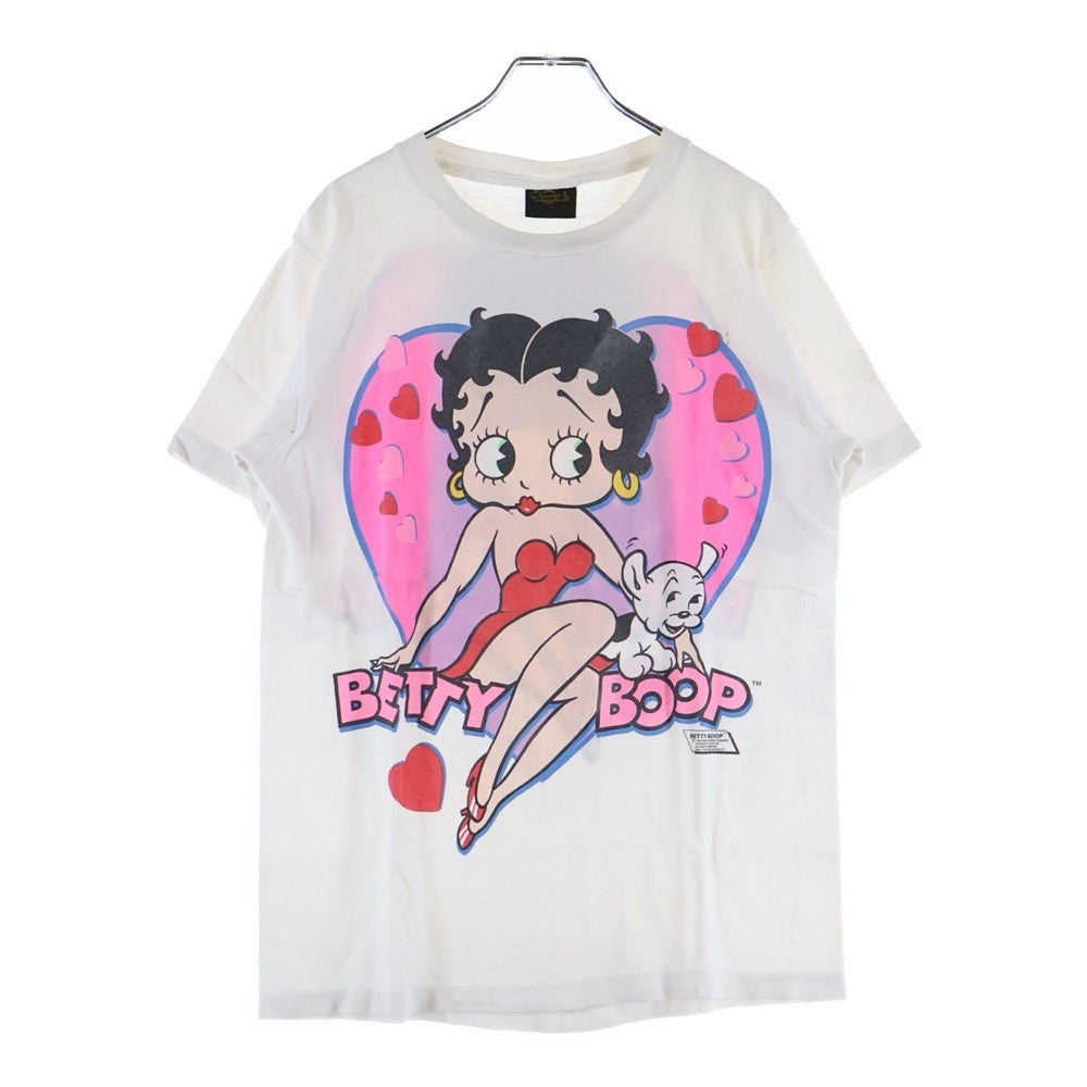VINTAGE(ヴィンテージ) 90s BETTY BOOP HEART ベティ Tシャツ 半袖カットソー ホワイト