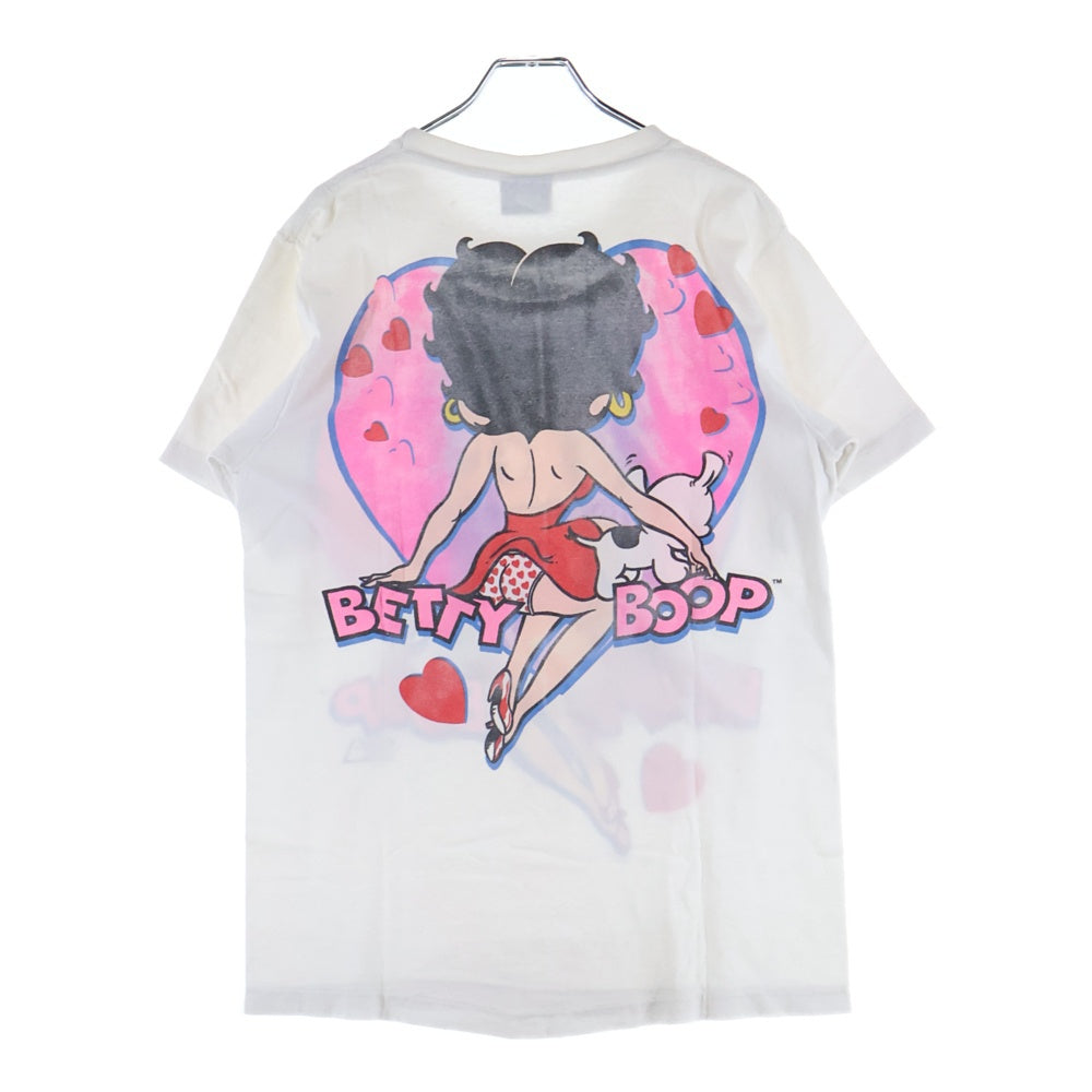 VINTAGE(ヴィンテージ) 90s BETTY BOOP HEART ベティ Tシャツ 半袖カットソー ホワイト