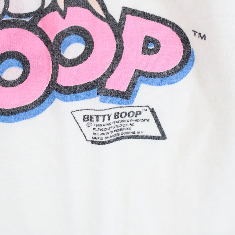 VINTAGE(ヴィンテージ) 90s BETTY BOOP HEART ベティ Tシャツ 半袖カットソー ホワイト