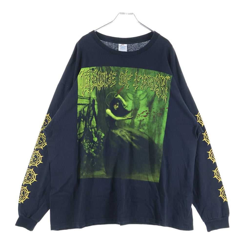 VINTAGE(ヴィンテージ) 00s CRADLE OF FILTH HARDER DARKER FASTER L/S 2007 クレイドルオブフィルス 長袖Tシャツ カットソー ブラック／グリーン