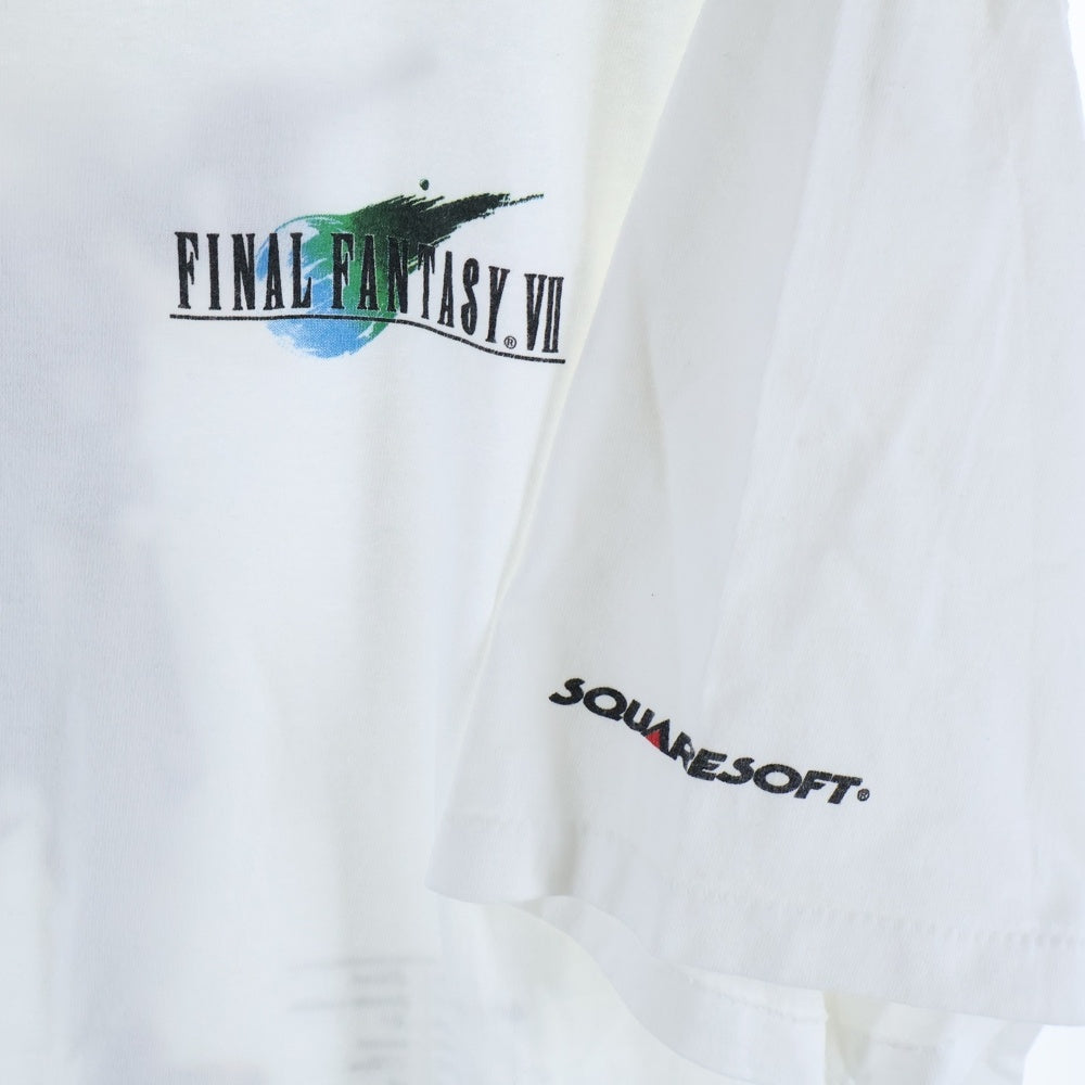 VINTAGE(ヴィンテージ) 90s FINAL FANTASY 7 CLOUD PLAYSTATION ファイナルファンタジー クラウド ストライフ プレイステーション プリント 半袖Tシャツ カットソー ホワイト