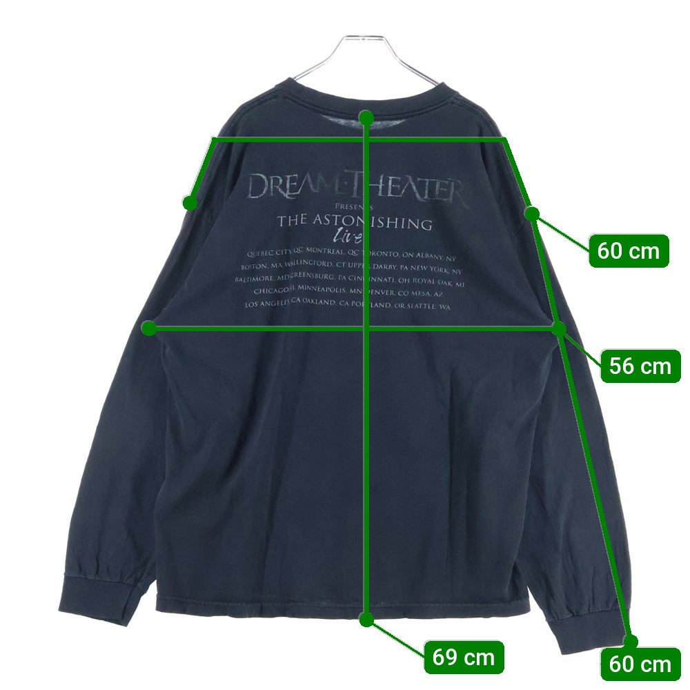 VINTAGE(ヴィンテージ) 00s DREAM THEATER THE ASTONISHING LIVE L/S ドリームシアター ジ アストニッシング 長袖Tシャツ カットソー ブラック