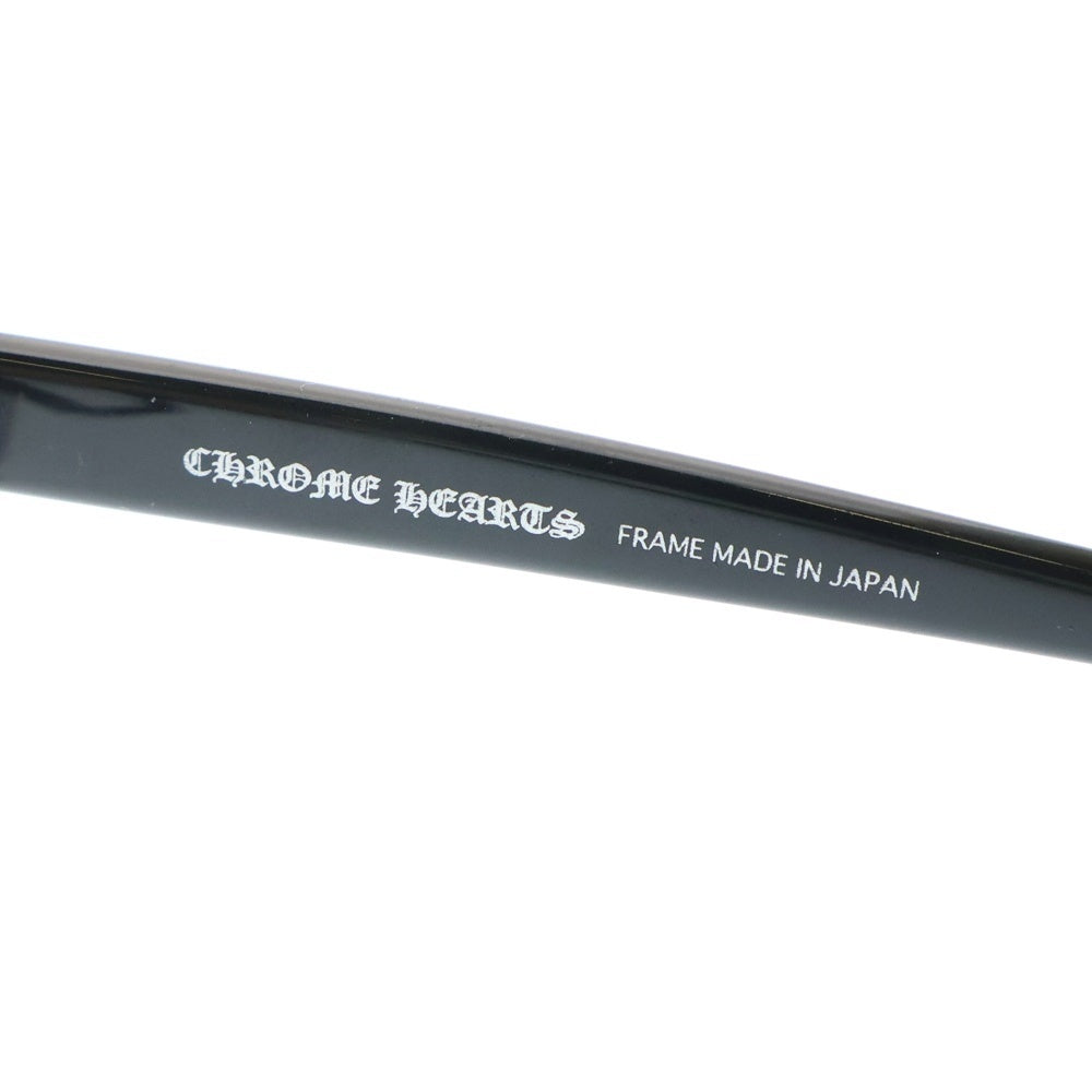 CHROME HEARTS(クロムハーツ) LOUVIN CUP ホースシューテンプル ボストンフレームサングラス アイウェア 眼鏡 ブラック/シルバー
