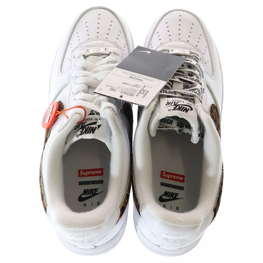 NIKE(ナイキ) × SUPREME × GOODENOUGH AIR FORCE 1 LOW WHITE CHEETAH PRINT エアフォース1 ロウ ホワイト チータープリント IM-3483-100 US8.5/26.5cm
