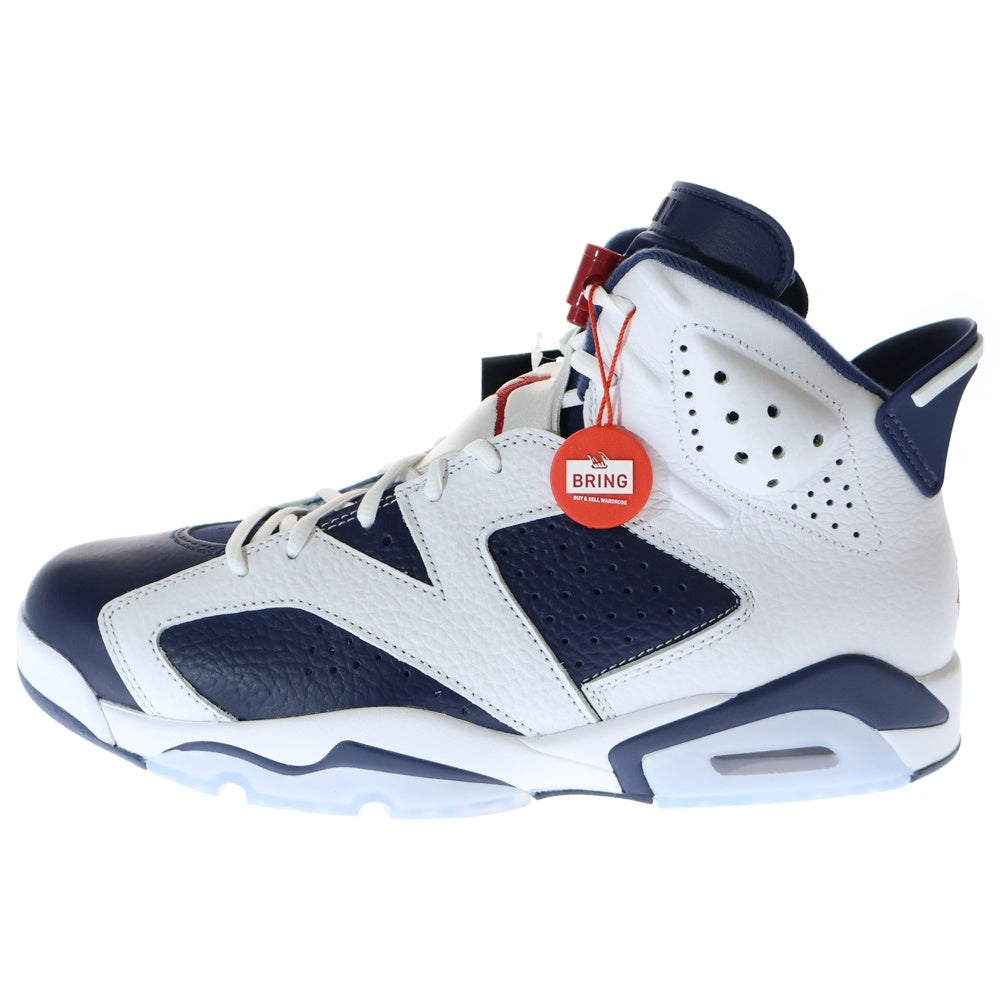 NIKE(ナイキ) AIR JORDAN 6 RETRO OLYMPIC WHITE/VARSITY RED-MIDNIGHT NAVY エアジョーダン6 ハイカットスニーカー ホワイト/ブルー CT8529-164 US10.5/28.5cm