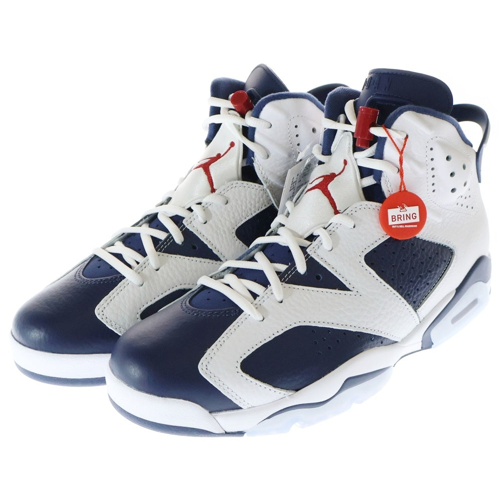NIKE(ナイキ) AIR JORDAN 6 RETRO OLYMPIC WHITE/VARSITY RED-MIDNIGHT NAVY エアジョーダン6 ハイカットスニーカー ホワイト/ブルー CT8529-164 US10.5/28.5cm