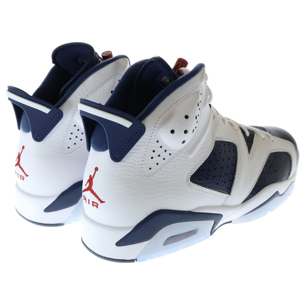 NIKE(ナイキ) AIR JORDAN 6 RETRO OLYMPIC WHITE/VARSITY RED-MIDNIGHT NAVY エアジョーダン6 ハイカットスニーカー ホワイト/ブルー CT8529-164 US10.5/28.5cm