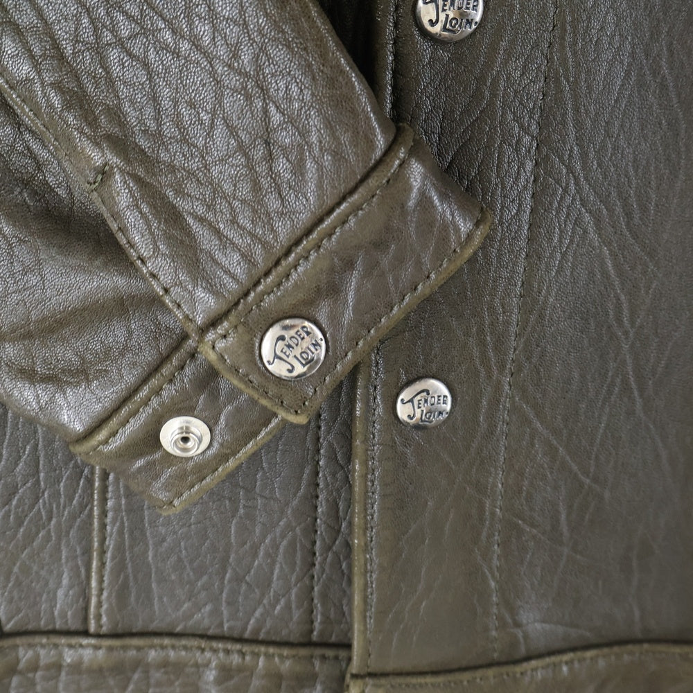 TENDERLOIN(テンダーロイン) SHEEPSKIN LEATHER JACKET シープスキン 羊革 レザー ジャケット ブラウン