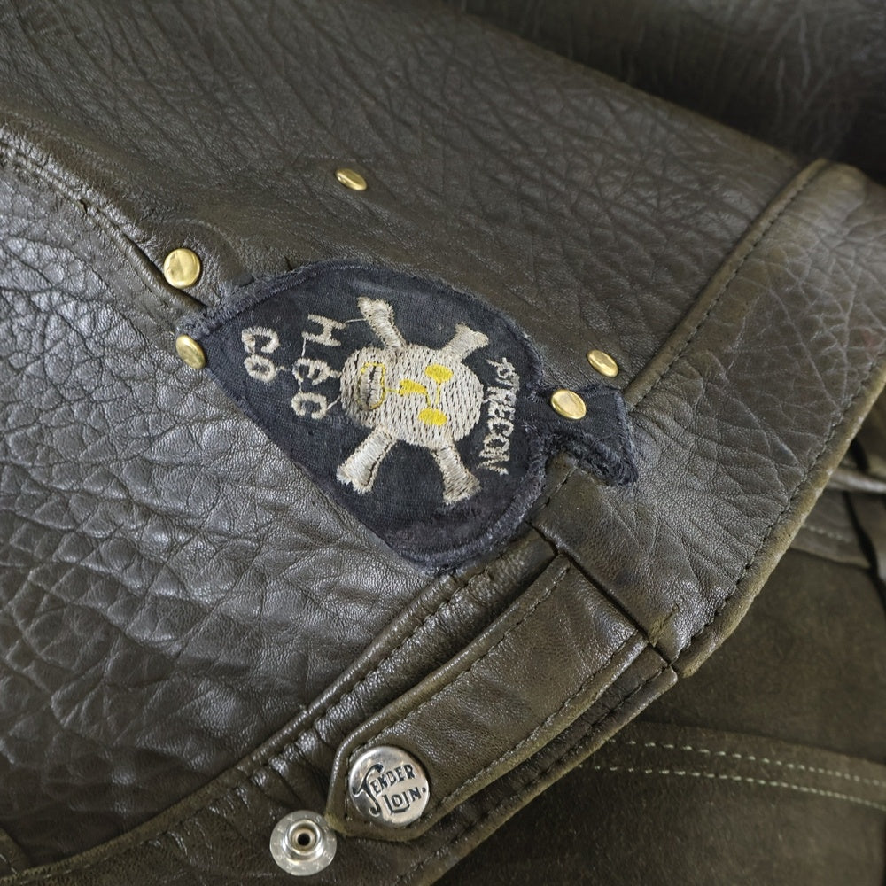 TENDERLOIN(テンダーロイン) SHEEPSKIN LEATHER JACKET シープスキン 羊革 レザー ジャケット ブラウン