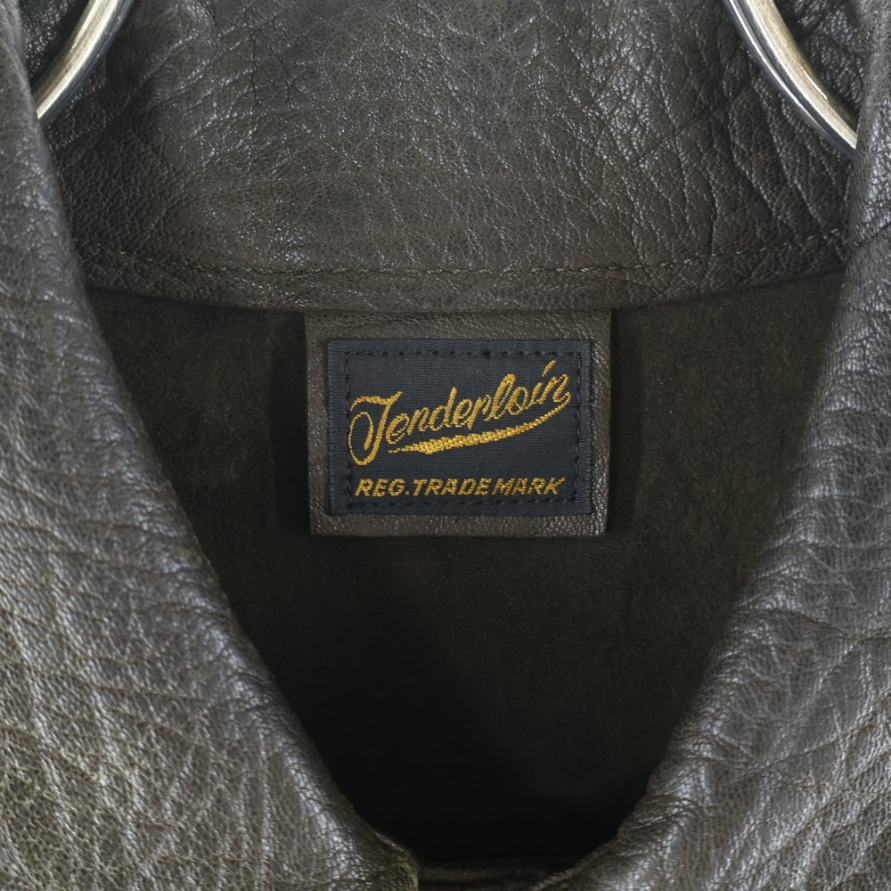 TENDERLOIN(テンダーロイン) SHEEPSKIN LEATHER JACKET シープスキン 羊革 レザー ジャケット ブラウン