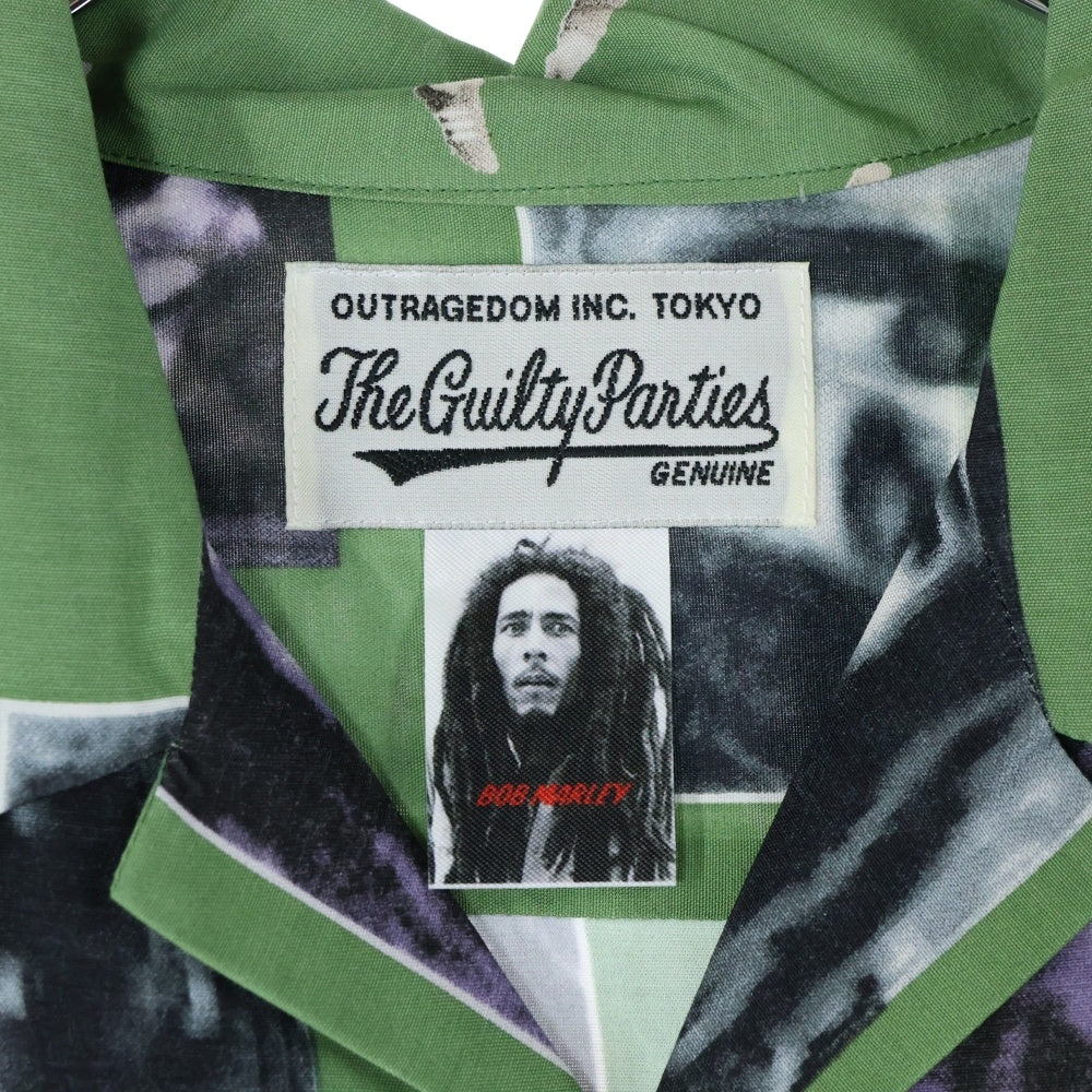 WACKO MARIA(ワコマリア) 22AW GUILTYPARTIES BOB MARLEY L/S SHIRT ギルティーパーティーズ ボブマーリー 長袖シャツ グリーン