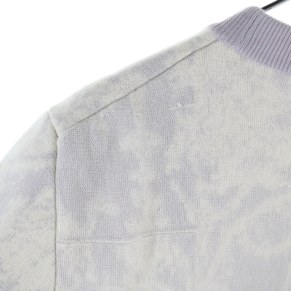 DIOR(ディオール) 19AW SILK PULLOVER NEUTRALS SWEATERS 総柄 レイヤード ニット セーター パープル 923M613AT942