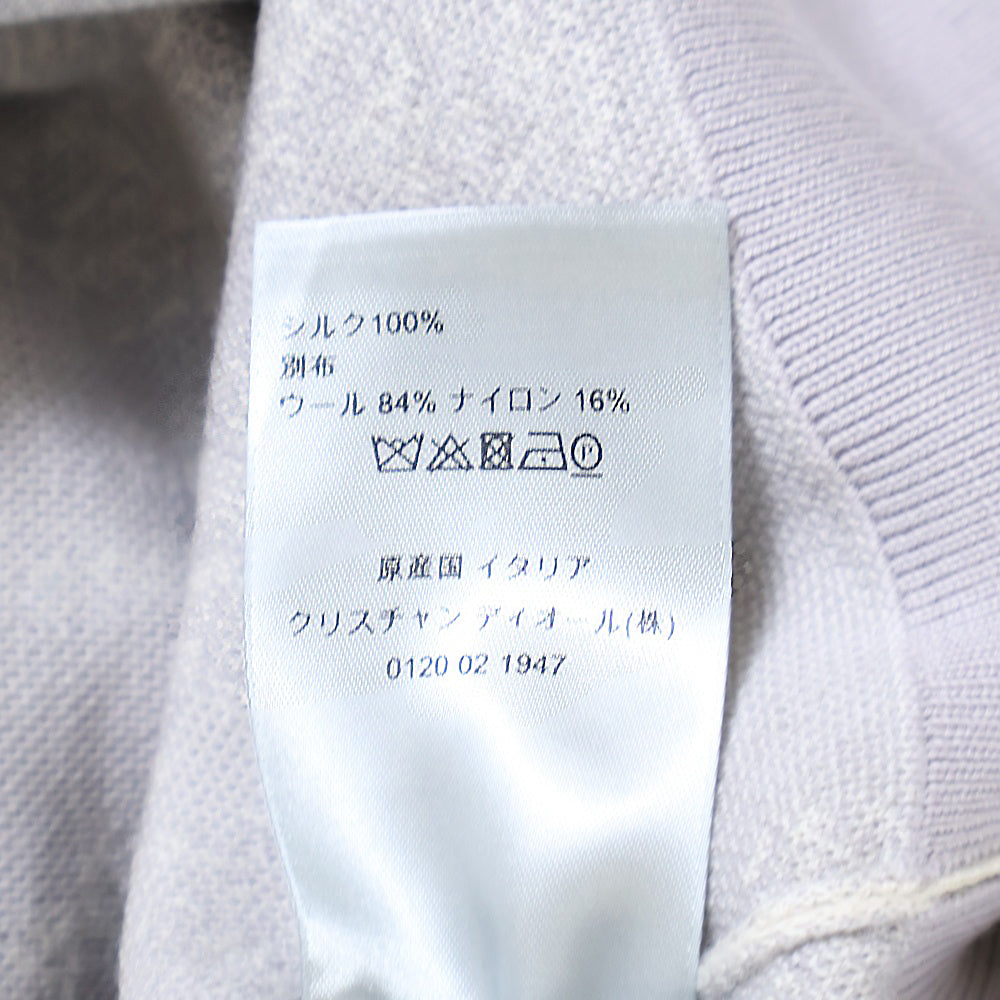 DIOR(ディオール) 19AW SILK PULLOVER NEUTRALS SWEATERS 総柄 レイヤード ニット セーター パープル 923M613AT942