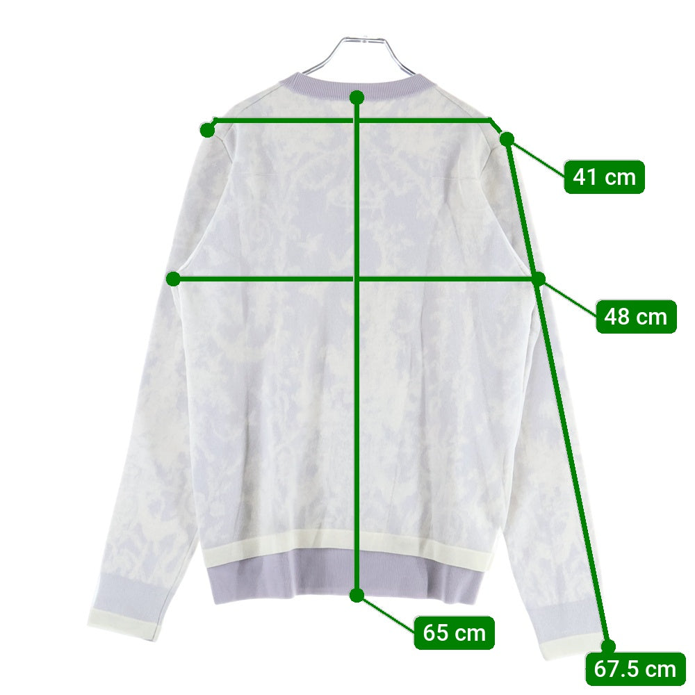 DIOR(ディオール) 19AW SILK PULLOVER NEUTRALS SWEATERS 総柄 レイヤード ニット セーター パープル 923M613AT942